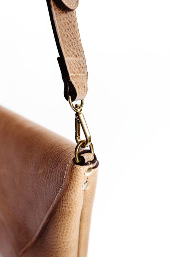 A close up of the strap on a purse